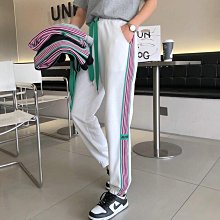 白色哈倫褲女2024夏季新款鬆緊高腰寬鬆薄款休閒九分直筒煙管褲子 歷史價格詳細信息