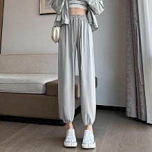 冰絲速幹哈倫褲女夏季薄款涼涼空調褲粉色束腳寬鬆休閒顯瘦山本褲 歷史價格詳細信息