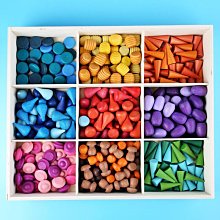 兒童早教玩具兒童彩虹積木大圓盤 百變造型趣味七巧板拼圖 歷史價格詳細信息