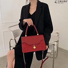 婚禮紅色包包女2023新款菱格時尚新娘包小眾質感手提單肩斜挎婚包 歷史價格詳細信息