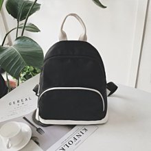 純色簡約防水雙肩包男女韓版休閒背包大中學生書包男黑色雙肩背包 歷史價格詳細信息