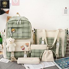 小清新書包初中女生小學生簡約百搭高中生雙肩包ins日系純色揹包 歷史價格詳細信息