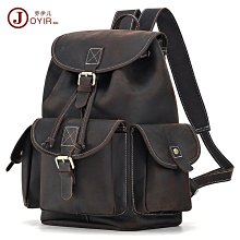 復古新款瘋馬皮揹包層牛皮雙肩包休閒旅行包真皮手工電腦包大容量 歷史價格詳細信息