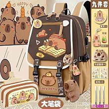 卡皮巴拉書包女生可愛水豚後背包初中生大容量耐髒護脊背包電腦包-惠誠優選 價格比較,價格查詢,歷史價格詳細信息