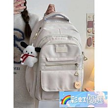 ins後背包 後背包女  日系包包 簡約包包 日系 古著感 學生書包 韓版chic毛絨絨軟妹可愛少女 後背包 背包 歷史價格詳細信息