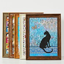 實木拼圖框架裱框572片1092片2100片相框創意簡約木質畫框大相框 歷史價格詳細信息