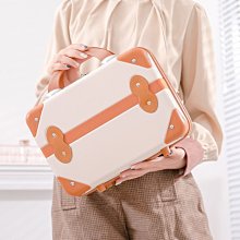 復古輕便手提箱小型行李箱14寸迷你化妝箱16寸旅行箱收納密碼箱子 歷史價格詳細信息