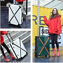 現貨-韓版鋁框行李箱女拉桿箱男密碼箱旅行箱包26學生24皮箱20寸28箱子-簡約 歷史價格詳細信息