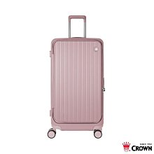 【CROWN】皇冠BOXY 21吋前開框架 防盜雙齒拉鍊行李箱／登機箱 (C-F5278H粉色)【威奇包仔通】 歷史價格詳細信息