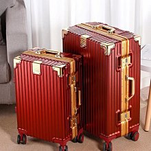 結婚箱密碼箱20寸行李箱24寸皮箱28寸子母箱女鋁框旅行~特價家用雜貨 歷史價格詳細信息