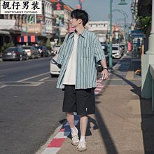 條紋襯衫外套男襯日系休閑寬松衣服潮流男士長袖襯衣新春季 韓系短袖襯衫男 修身襯衫 百搭襯衫 軍裝襯衫 休閒襯衫-潮男服飾 歷史價格詳細信息