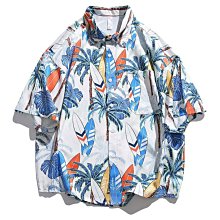男士新款夏威夷休閑短袖襯衫沙灘個性時尚復古3D印花透氣百搭T恤 歷史價格詳細信息