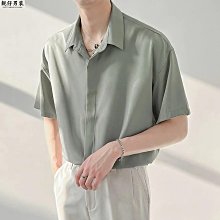 能盟褶皺口袋簡約休閑襯衫男中袖口袋日系男裝純色短袖襯衣2352-靚仔男裝 歷史價格詳細信息