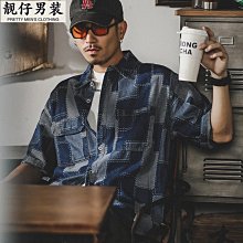 襯衫外套男 2022年春秋新款潮牌工裝襯衫 夏季薄款休閒襯衫 長袖襯衫男天天精選 歷史價格詳細信息