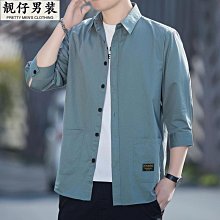 新款襯衫男士春季寬松休閑港風大碼情侶裝襯衫外套潮C740  A 歷史價格詳細信息