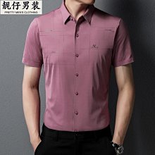 男士襯衫短袖夏季2023新款中青年純棉白色寸衣休閑襯衣外套免燙男 歷史價格詳細信息