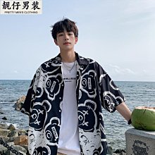 港風男裝2023夏季新款情侶中性短袖T恤男女寬松印花上衣學生棉t恤-靚仔男裝 歷史價格詳細信息