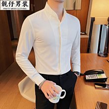 襯衣男春夏男士長袖襯衫薄款襯衣韓版潮流港風工裝寬松休閑外套男-靚仔男裝 歷史價格詳細信息