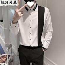 拼色長袖襯衫男 3色入 春秋季潮流百搭痞帥寸衫 港風日系寬鬆襯衣外套 小眾設計感潮牌炸街上衣 男女同款 歷史價格詳細信息