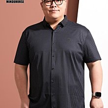 胖子加肥加大碼男士短袖格子襯衫夏季新款肥佬商務休閑半袖襯衣潮-靚仔男裝 歷史價格詳細信息