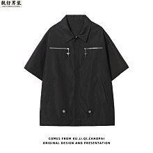 美式復古襯衫領工裝短袖polo衫男 寬鬆polo衫 排汗polo衫 新款短袖T恤男 復古T恤 休閒T恤-正正男裝 歷史價格詳細信息