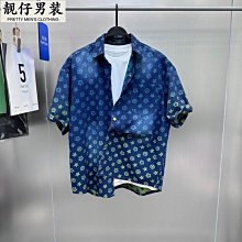 漸變短袖襯衫男 夏季潮牌寬鬆襯衣 原宿風日系上衣ins港風潮流外套 男生衣著-潮流e線 歷史價格詳細信息