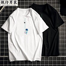 潮牌宇航员印花5分T 男高初中生圆领套头衫宽鬆 印花T 短袖上衣 大學T 短T T恤（HLT57）【壹號站】 歷史價格詳細信息