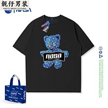 夏季新款男女情侶同款短袖T恤寬鬆2024純棉印花ins短袖 歷史價格詳細信息