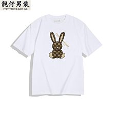 情侶時尚卡通短袖寬松版虎年夏季新款男士T恤青春短袖潮B1DAC1904-靚仔男裝 歷史價格詳細信息