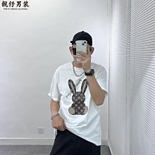 夏季新款青少年情侶簡約輕奢高級感潮牌拼接短袖襯衫男女潮流穿搭-靚仔男裝 歷史價格詳細信息