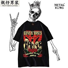 短袖T恤男士棉夏季港風學生個性潮流大碼寬鬆圓領印花體恤潮男性衣服上衣T恤-正正男裝 歷史價格詳細信息