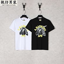 外貿潮牌日本蝙蝠俠猴子印花男女T恤寬松休閑情侶短袖代發-靚仔男裝 歷史價格詳細信息