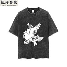 嘻哈卡通短袖男夏季設計感小眾高街T恤寬鬆潮流潮牌百搭短袖體恤 歷史價格詳細信息