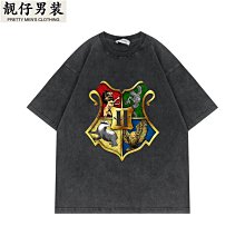 做舊水洗短袖純棉T恤男裝寬松大碼男士美式復古上衣人物潮流嘻哈n#男裝 歷史價格詳細信息