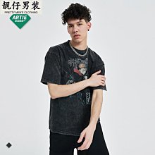 水洗印花T恤男 網紅短袖男士 圓領上衣男生【M-5XL】五分袖潮青春流行T恤時尚潮牌ins標準慵懶簡約男春季百搭名匯衣-MINTS名仕男裝 歷史價格詳細信息