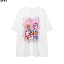 夏季卡通美式複古街頭嘻哈短袖男士t恤潮流寬鬆加大碼 歷史價格詳細信息