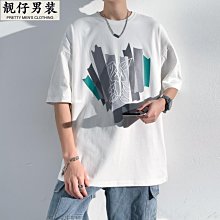 新款卡通印花短袖T恤男女 韓版潮流休閑百搭寬松半袖衣服 日系卡通動漫版半袖T恤 大碼寬松休閑學生百搭潮牌短袖-時尚男裝 歷史價格詳細信息