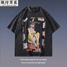 夏季美式復古西海岸迷彩工裝短袖襯衫男嘻哈寬鬆休閒情侶襯衫 歷史價格詳細信息