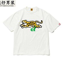 夏季新款Human Made x KAWS聯名潮牌老虎頭竹節棉寬松短袖男女T恤-靚仔男裝 歷史價格詳細信息
