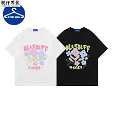 TIDEEKU美式復古t恤夏季卡通純棉短袖男潮牌簡約印花重磅230g男裝-靚仔男裝 歷史價格詳細信息
