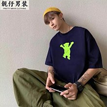 小熊潮牌夏季裸熊短袖T恤兒童男女情侶日系動漫二次元衣服半袖ins#皇運 歷史價格詳細信息