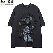 高街印花五角星牛仔褲男痞帥潮牌直筒復古破洞修身小腳長褲子 歷史價格詳細信息