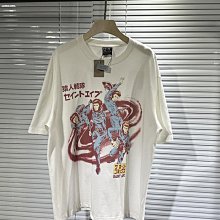 Saint Michael動漫猿人印花夏季短袖美式休閑寬松情侶流行純棉T恤-靚仔男裝 歷史價格詳細信息