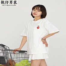 Ny時尚短袖t恤男夏季純棉圓領寬鬆情半袖t恤上衣-正正男裝 歷史價格詳細信息