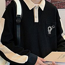 【新款】秋季男士長袖POLO衫潮流翻領男裝T恤青年帥氣韓版上衣服 polo衫男 工作服 長袖上衣 T恤男 襯衫男 純棉T-滿599免運 歷史價格詳細信息