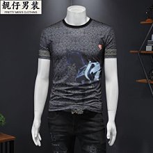 男潮流體恤衫  T桖 大尺碼短袖T 大碼T恤 新款潮牌男士短袖韓版寬松大碼學生半袖衣服 大碼男裝 男生衣著 歷史價格詳細信息