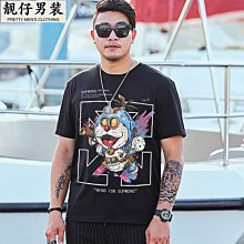 新春夏大碼男士胖哥顯瘦個性肥佬衫休閒寬鬆圓領短袖t恤加肥加大 歷史價格詳細信息