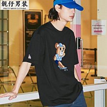 夏季情侶短袖T恤簡約bf日系街頭復古寬松雙色純棉短袖T恤潮牌百搭學生港風寬松上衣男體恤衫(LW195)-MINTS名仕男裝 歷史價格詳細信息