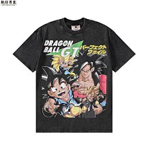 龍珠悟空印花麂皮絨重磅短袖T恤男士2024新款上衣服美式潮牌半袖 歷史價格詳細信息