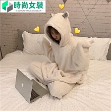 秋冬保暖睡衣女 可愛 珊瑚絨睡衣女秋冬款刷毛加厚保暖網紅新款套裝大尺碼冬法蘭絨家居服~麗莎服飾 歷史價格詳細信息
